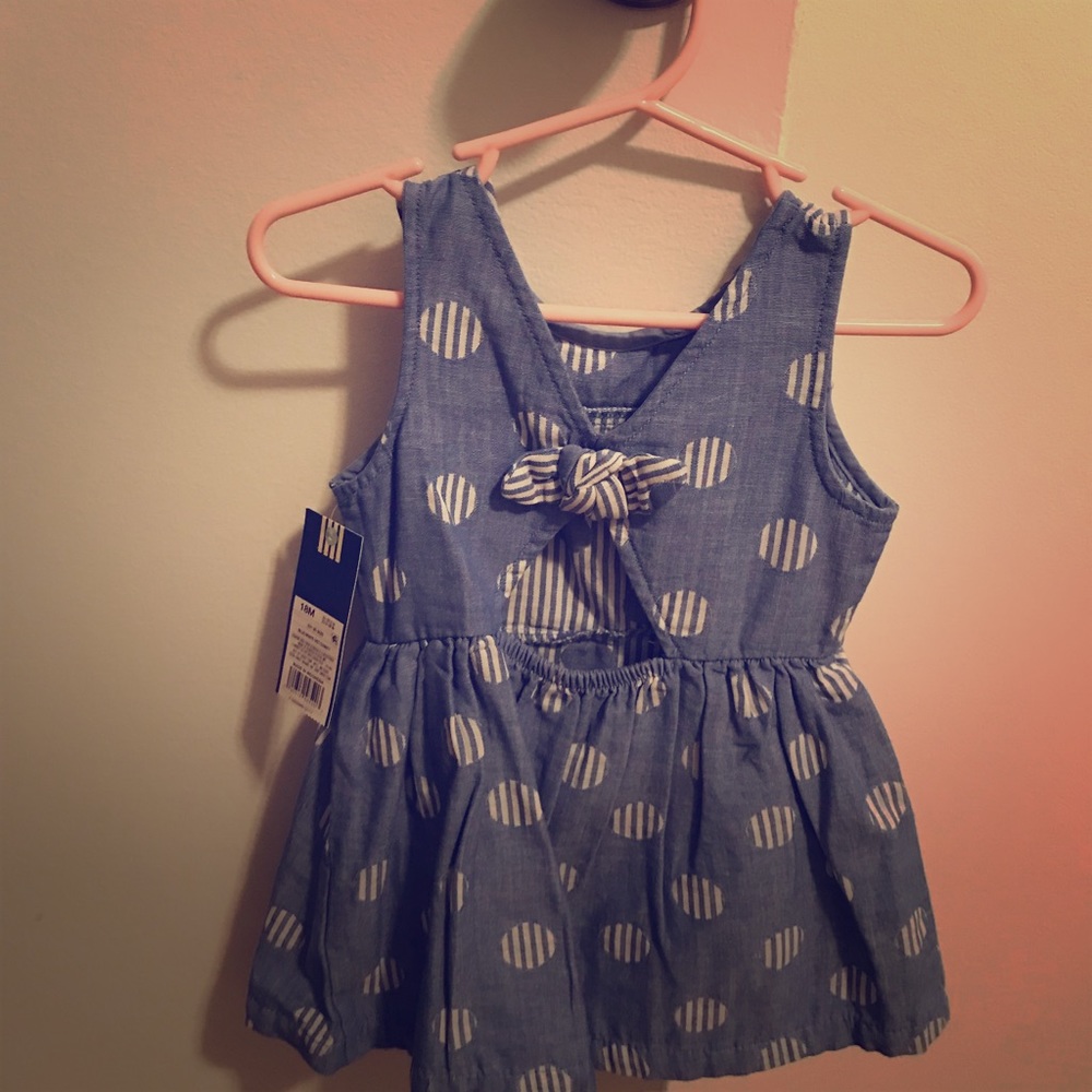 Blue and white dress 18m